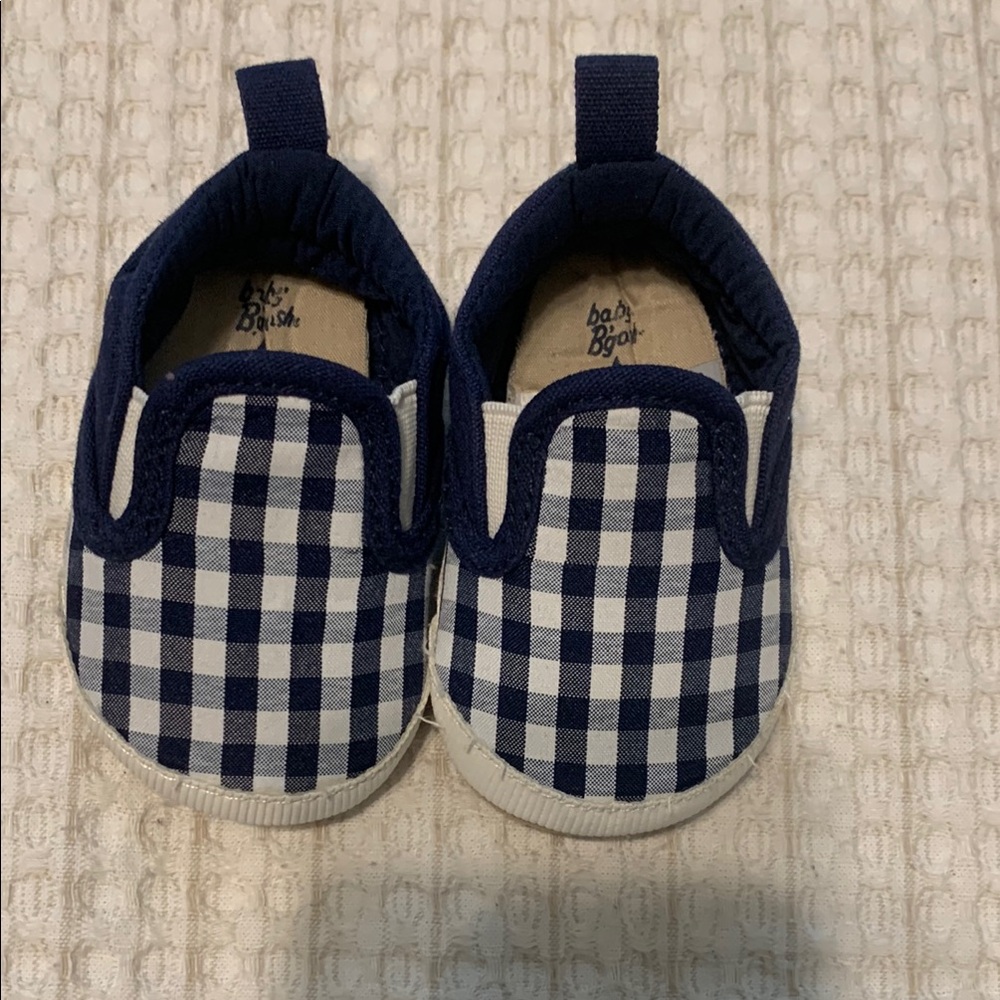 Baby Boy Checkered Slip-On Shoes